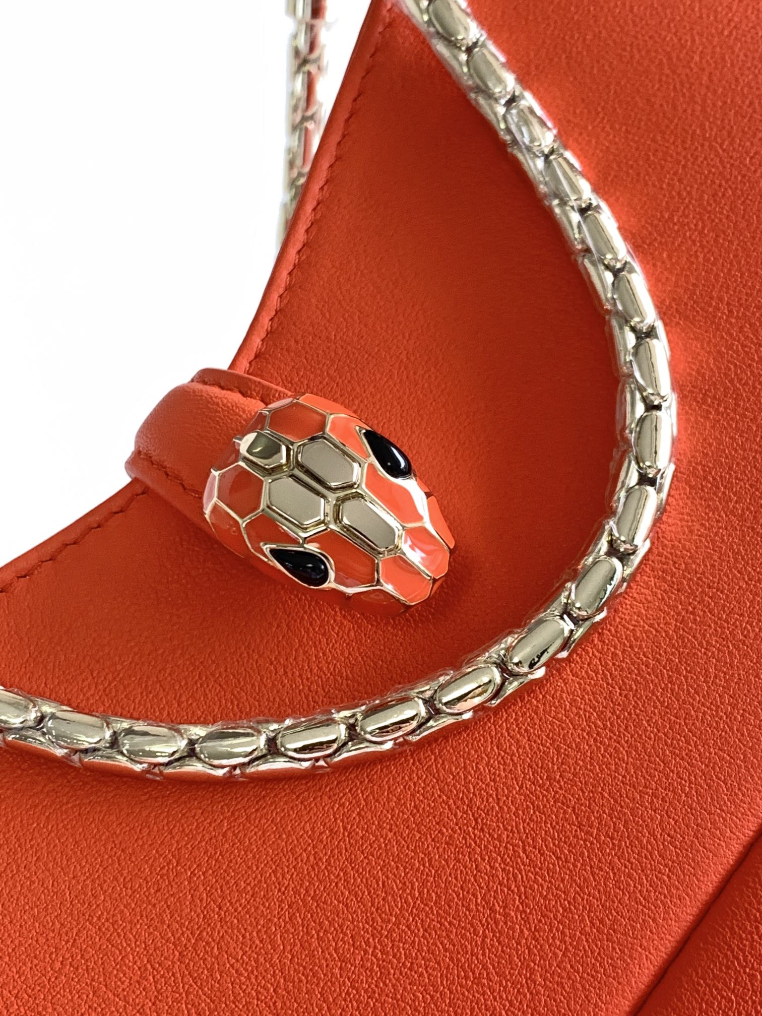 Bvlgari Serpenti Baia Shoulder Bag Orange 